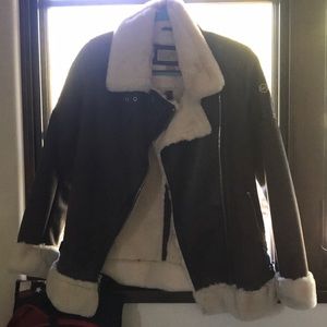 michael kors brown fur jacket